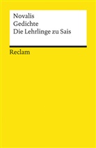 Novalis, Johanne Mahr, Johannes Mahr - Gedichte; Die Lehrlinge zu Sais