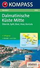 Kompass Karten: Kompass Karte Dalmatinische Küste Mitte