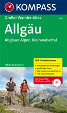 Siegfried Garnweidner - Kompass Großer Wander-Atlas Allgäu, Allgäuer Alpen, Kleinwalsertal, m. CD-ROM