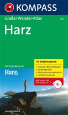 Kompass Großer Wander-Atlas Harz, m. CD-ROM