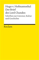 Hugo von Hofmannsthal, Mathia Mayer, Mathias Mayer - Der Brief des Lord Chandos