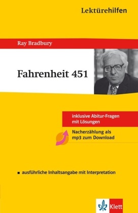Ray Bradbury, Peter Bruck - Lektürehilfen Ray Bradbury 'Fahrenheit 451' - Text in Englisch. Inhaltsangabe mit Interpretation. Inklusive Abitur-Fragen mit Lösungen. Sek.II