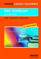 Dietmar Schäfer, Bernhard Schlink - Bernhard Schlink 'Der Vorleser'