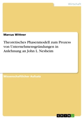 Marcus Wittner - Theoretisches Phasenmodell zum Prozess von Unternehmensgründungen in Anlehnung an John L. Nesheim