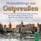 Lindenbaum Verlag GmbH, Ruth Geede, Alfred Lau, Marion Lindt, Agnes Miegel - Heimatklänge aus Ostpreußen, 1 Audio-CD (Hörbuch)
