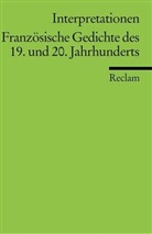 Hartmut Köhler - Französische Gedichte des 19. und 20. Jahrhunderts, Interpretationen