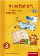 Dieter Klöpfer - Denken und Rechnen, Grundschule Baden-Württemberg, Ausgabe 2009: 3. Schuljahr, Arbeitsheft m. CD-ROM