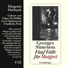 Georges Simenon, Edgar M. Böhlke, Gert Heidenreich, Friedhelm Ptok - Fünf Fälle für Maigret, 4 Audio-CDs (Livre audio)