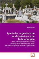 Andrea Fischer - Spanische, argentinische und costaricanische Todesanzeigen