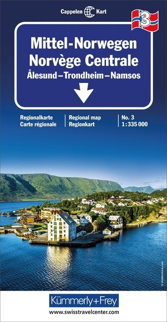 Hallwag Kümmerly+Frey AG - Kümmerly & Frey Karten: Norvège Centrale 1:335 000 No 3 - Alesund - Trondheim - Namsos