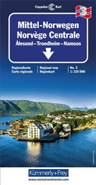 Hallwag Kümmerly+Frey AG - Kümmerly & Frey Karten: Norvège Centrale 1:335 000 No 3
