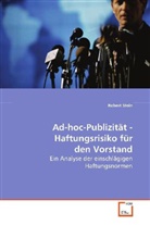 Robert Stein - Ad-hoc-Publizität - Haftungsrisiko für den Vorstand