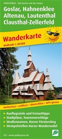 PublicPress Wanderkarten: PublicPress Wanderkarte Goslar, Hahnenklee, Altenau, Lautenthal, Clausthal-Zellerfeld