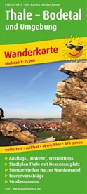 PublicPress Wanderkarten: PublicPress Wanderkarte Thale, Bodetal und Umgebung