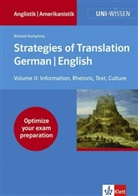 Richard Humphrey - Strategies of Translation German/English