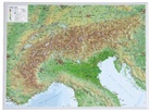 Alpen, Reliefkarte, Klein. Alps