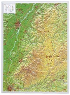 Schwarzwald, Reliefkarte, Klein. Black Forest