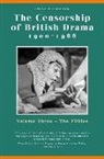 Prof. Steve Nicholson, Steve Nicholson, NICHOLSON STEVE - Censorship of British Drama 1900-1968 Volume 3