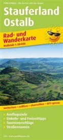 PublicPress Rad- und Wanderkarten: PublicPress Rad- und Wanderkarte Stauferland - Ostalb
