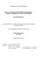 Ronald Hellriegel - Ätzen von Titannitrid mit Halogenverbindungen