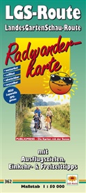 PublicPress Radwanderkarten: PublicPress Radwanderkarte LandesGartenSchau-Route, 11 Teilktn.