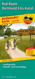 PublicPress Radwanderkarten: PublicPress Leporello Radtourenkarte Rad-Route Dortmund-Ems-Kanal