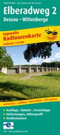 PublicPress Radwanderkarten: PublicPress Leporello Radtourenkarte Elberadweg 2, Dessau - Wittenberge