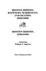 Appleton, William S. Appleton, Boston - Boston Births, Baptisms, Marriages, and Deaths, 1630-1699 and Boston Births, 1700-1800