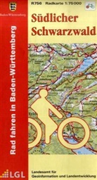 Landesamt für Geoinformation und Landentwicklung B, Landesam für Geoinformation und Landentwi, Lg, LGL - Radkarten Baden-Württemberg: Südlicher Schwarzwald