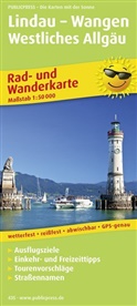 PublicPress Rad- und Wanderkarten: PublicPress Rad- und Wanderkarte Lindau - Wangen - Westliches Allgäu