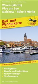PublicPress Rad- und Wanderkarten: PublicPress Rad- und Wanderkarte Waren (Müritz) - Plau am See - Malchow - Röbel/Müritz