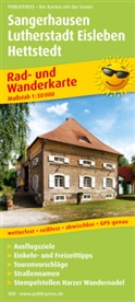 PublicPress Rad- und Wanderkarten: PublicPress Rad- und Wanderkarte Sangerhausen, Lutherstadt Eisleben, Mansfeld-Südharz