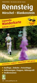 PublicPress Wanderkarten: PublicPress Wanderkarte Rennsteig, Hörschel - Blankenstein, 34 Teilktn.