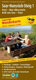 PublicPress Wanderkarten: Saar-Hunsrück-Steig 1, Perl - Idar-Oberstein - Kell am See - Trier