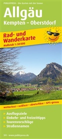 PublicPress Rad- und Wanderkarten: PublicPress Rad- und Wanderkarte Allgäu, Kempten - Oberstdorf