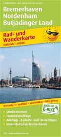 PublicPress Rad- und Wanderkarten: PublicPress Rad- und Wanderkarte Bremerhaven, Nordenham, Butjadinger Land