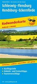 PublicPress Radwanderkarten: PublicPress Radwanderkarte Schleswig - Flensburg - Rendsburg - Eckernförde