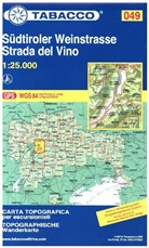 Tabacco Editrice Wanderkarten: Tabacco topographische Wanderkarte Südtiroler Weinstraße. Strada del Vino