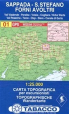 Tabacco Editrice Wanderkarten: Tabacco topographische Wanderkarte Sappada, S. Stefano, Forni Avoltri