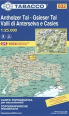 Tabacco Editrice Wanderkarten: Tabacco topographische Wanderkarte Antholzer Tal, Gsieser Tal. Valli di Anterselva e Casies