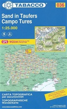 Tabacco Editrice Wanderkarten: Tabacco topographische Wanderkarte Sand in Taufers. Campo Tures