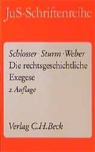 Han Schlosser, Hans Schlosser, Frit Sturm, Fritz Sturm, Hermann Weber - Die rechtsgeschichtliche Exegese