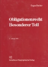Eugen Bucher, Bucher Eugen - Obligationenrecht. Besonderer Teil