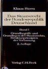Klaus Stern - Das Staatsrecht der Bundesrepublik Deutschland, 5 Bde. in Tl.-Bdn. - 1: Das Staatsrecht der Bundesrepublik Deutschland  Bd. I: Grundbegriffe und Grundlagen des Staatsrechts