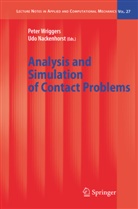 Nackenhorst, Nackenhorst, Udo Nackenhorst, Pete Wriggers, Peter Wriggers - Analysis and Simulation of Contact Problems