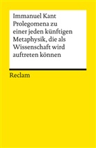 Immanuel Kant, Rudol Malter, Rudolf Malter - Prolegomena zu einer jeden künftigen Metaphysik, die als Wissenschaft wird auftreten können