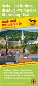 PublicPress Rad- und Wanderkarten: PublicPress Rad- und Wanderkarte  Goslar - Bad Harzburg - Ilsenburg - Wernigerode, Blankenburg - Thale