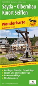 PublicPress Wanderkarten: PublicPress Wanderkarte Sayda, Olbernhau, Kurort Seiffen