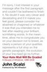 John Scalzi, John/ Wheaton Scalzi - Your Hate Mail Will Be Graded
