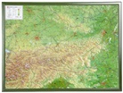 Mario Engelhardt, André Markgraf - Österreich, Reliefkarte, Groß, mit Holzrahmen